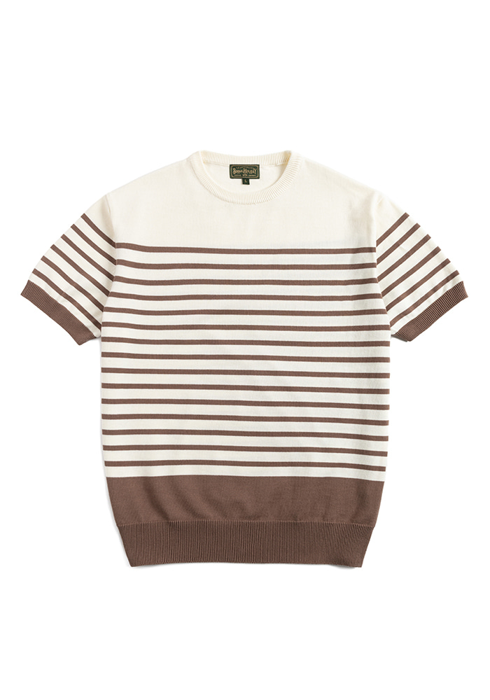 09 KNITTED MARINE T-SHIRT (BEIGE)Boogie Holiday(부기홀리데이)