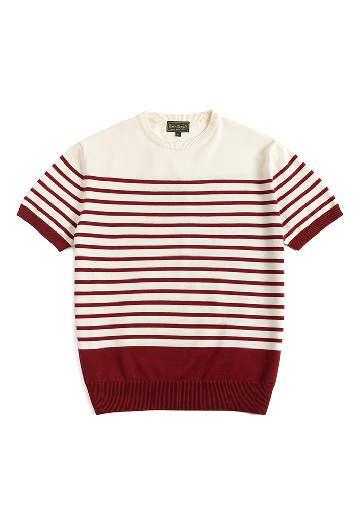 09 KNITTED MARINE T-SHIRT (RED)Boogie Holiday(부기홀리데이)