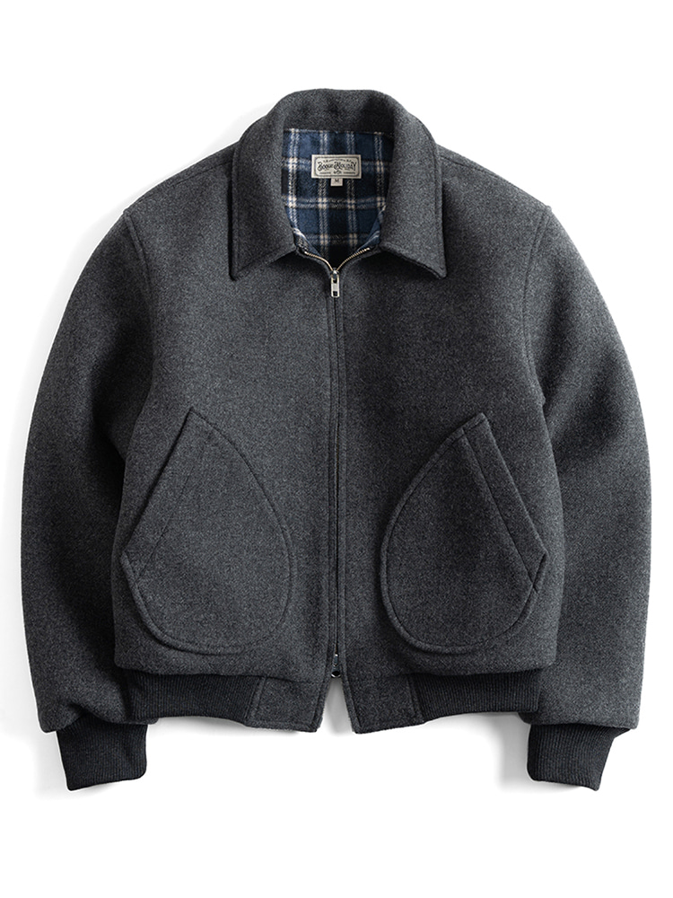 10 WOOL BOMBER JACKET (CHARCOAL)Boogie Holiday(부기홀리데이)