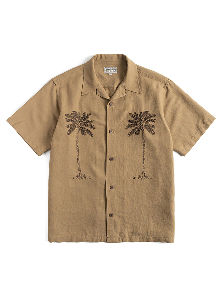 11 PALM TREE OPEN COLLAR SHIRT (OLIVE)Boogie Holiday(부기홀리데이)